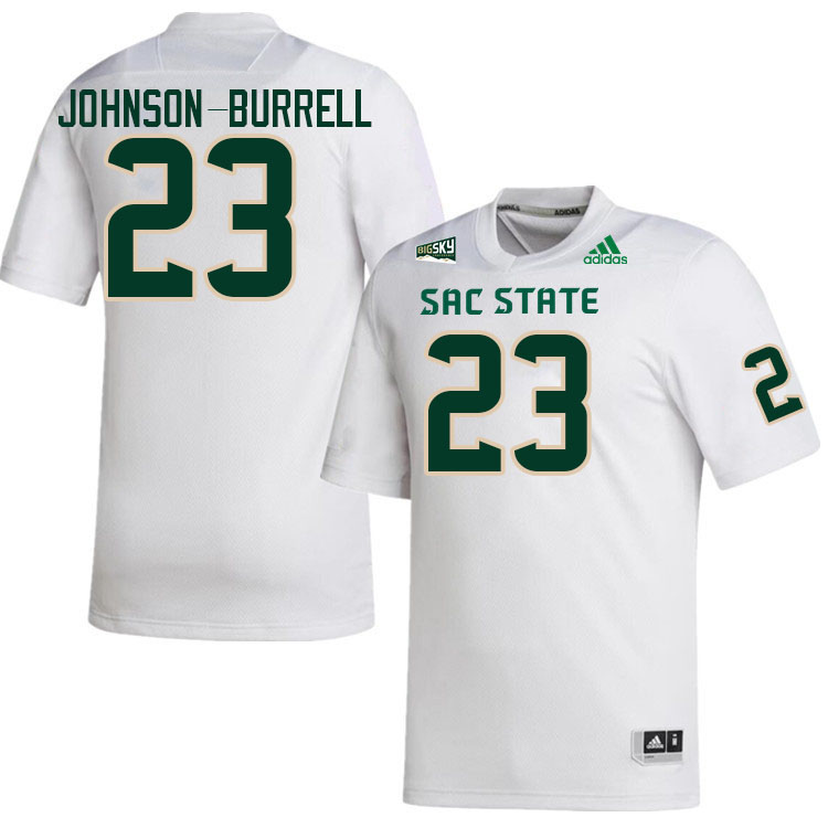 Sacramento State Hornets #23 Lamont Johnson-Burrell College Football Jerseys Stitched Sale-White